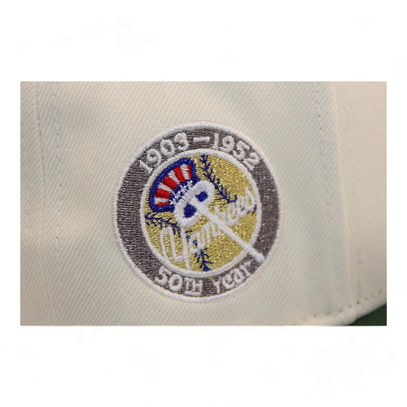 New York Yankees Cream and Green FittedLand CG Pack 50th Anniversary Patch Gray UV Era 59Fifty Fitted Hat