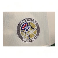 New York Yankees Cream and Green FittedLand CG Pack 50th Anniversary Patch Gray UV Era 59Fifty Fitted Hat