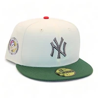New York Yankees Cream and Green FittedLand CG Pack 50th Anniversary Patch Gray UV Era 59Fifty Fitted Hat