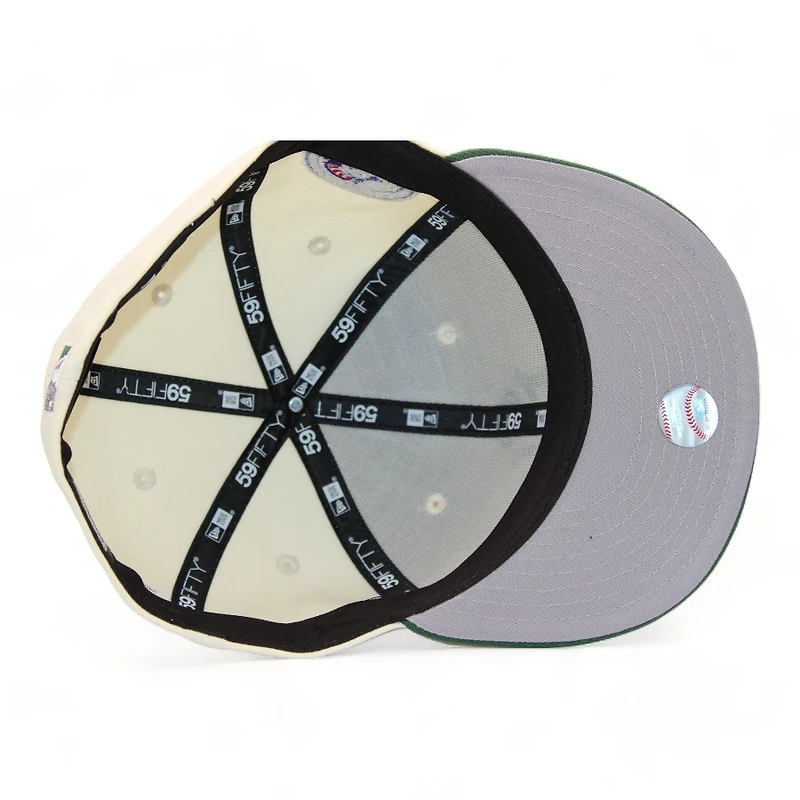 New York Yankees Cream and Green FittedLand CG Pack 50th Anniversary Patch Gray UV Era 59Fifty Fitted Hat