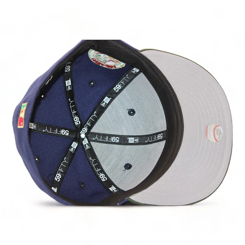 New York Yankees Dark Blue and Green BrimGoonz CG Pack 50th Anniversary Patch Gray UV Era 59Fifty Fitted Hat