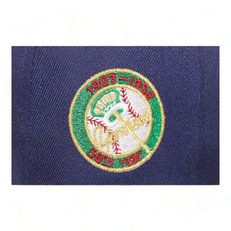New York Yankees Dark Blue and Green BrimGoonz CG Pack 50th Anniversary Patch Gray UV Era 59Fifty Fitted Hat