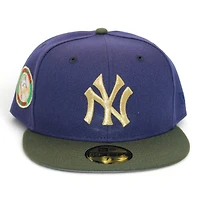 New York Yankees Dark Blue and Green BrimGoonz CG Pack 50th Anniversary Patch Gray UV Era 59Fifty Fitted Hat