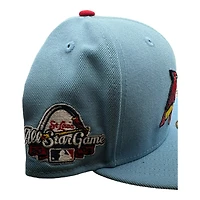St. Louis Cardinals Sky Blue 2009 All Star Game Patch Cardinal Red UV New Era 59FIFTY Fitted Hat