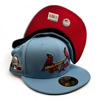 St. Louis Cardinals Sky Blue 2009 All Star Game Patch Cardinal Red UV New Era 59FIFTY Fitted Hat