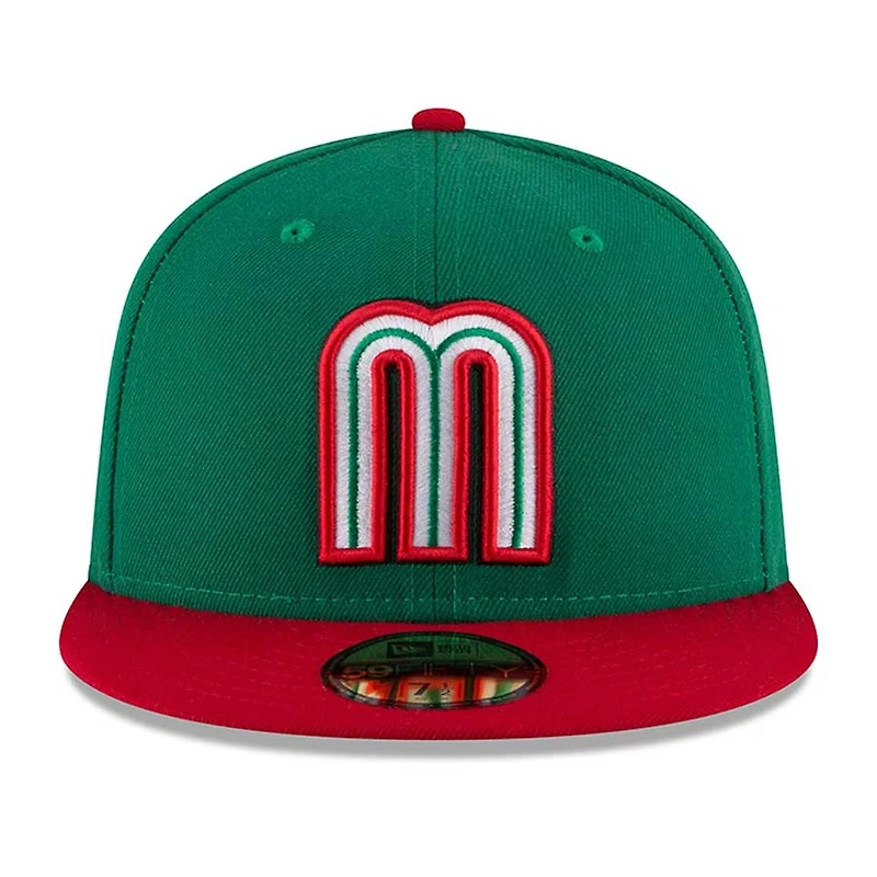 Kids Mexico Green and Red Flag Side Patch Gray UV 59FIFTY Fitted Hat
