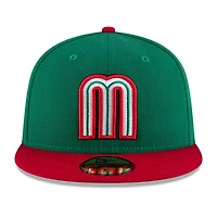 Kids Mexico Green and Red Flag Side Patch Gray UV 59FIFTY Fitted Hat