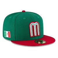 Kids Mexico Green and Red Flag Side Patch Gray UV 59FIFTY Fitted Hat