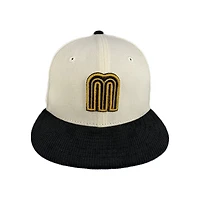 Kids Mexico Chrome Black Corduroy Brim WBC Flag Side Patch Gray UV 59FIFTY Fitted Hat