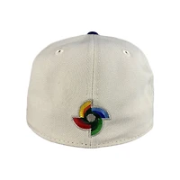 Kids Mexico Chrome and Royal Blue 2Tone WBC Flag Side Patch Icy UV 59FIFTY Fitted Hat