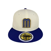 Kids Mexico Chrome and Royal Blue 2Tone WBC Flag Side Patch Icy UV 59FIFTY Fitted Hat