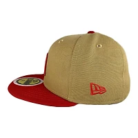 Kids Mexico Camel and Red WBC Flag Side Patch Gray UV 59FIFTY Fitted Hat