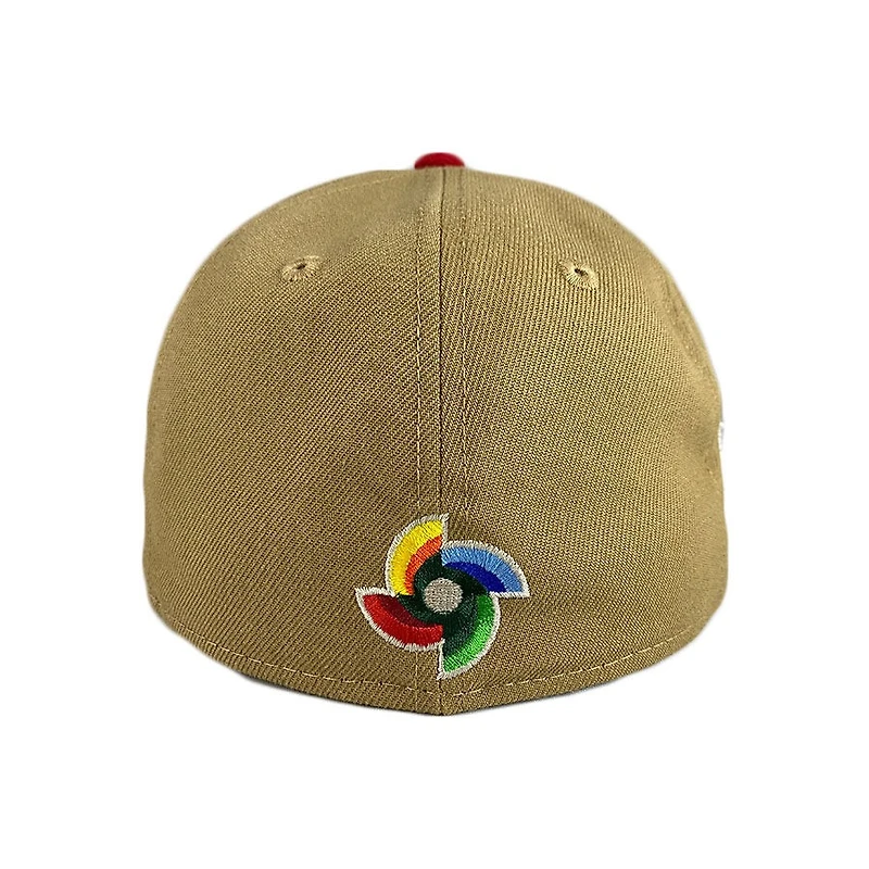 Kids Mexico Camel and Red WBC Flag Side Patch Gray UV 59FIFTY Fitted Hat
