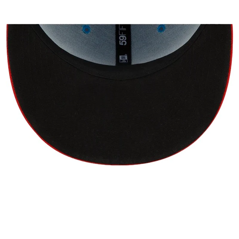 Miami Marlins Blue and Red Low Profile New Era 59FIFTY Fitted Hat