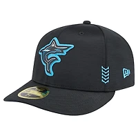 Miami Marlins Black Clubhouse Low Profile New Era 59FIFTY Fitted Hat