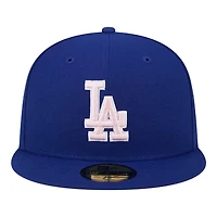 Los Angeles Dodgers Mother's Day 2024 On Field Pink UV New Era 59FIFTY Fitted Hat