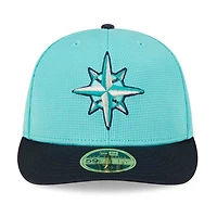 Seattle Mariners Aqua and Navy Spring Training Low Profile New Era 59FIFTY Fitted Hat