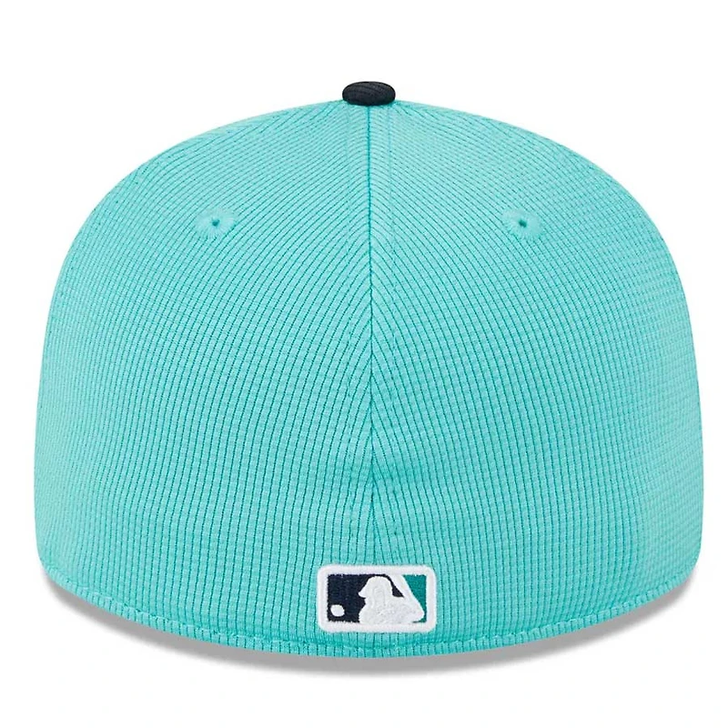 Seattle Mariners Aqua and Navy Spring Training Low Profile New Era 59FIFTY Fitted Hat