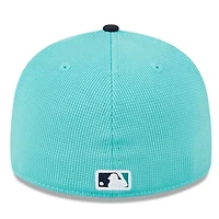 Seattle Mariners Aqua and Navy Spring Training Low Profile New Era 59FIFTY Fitted Hat