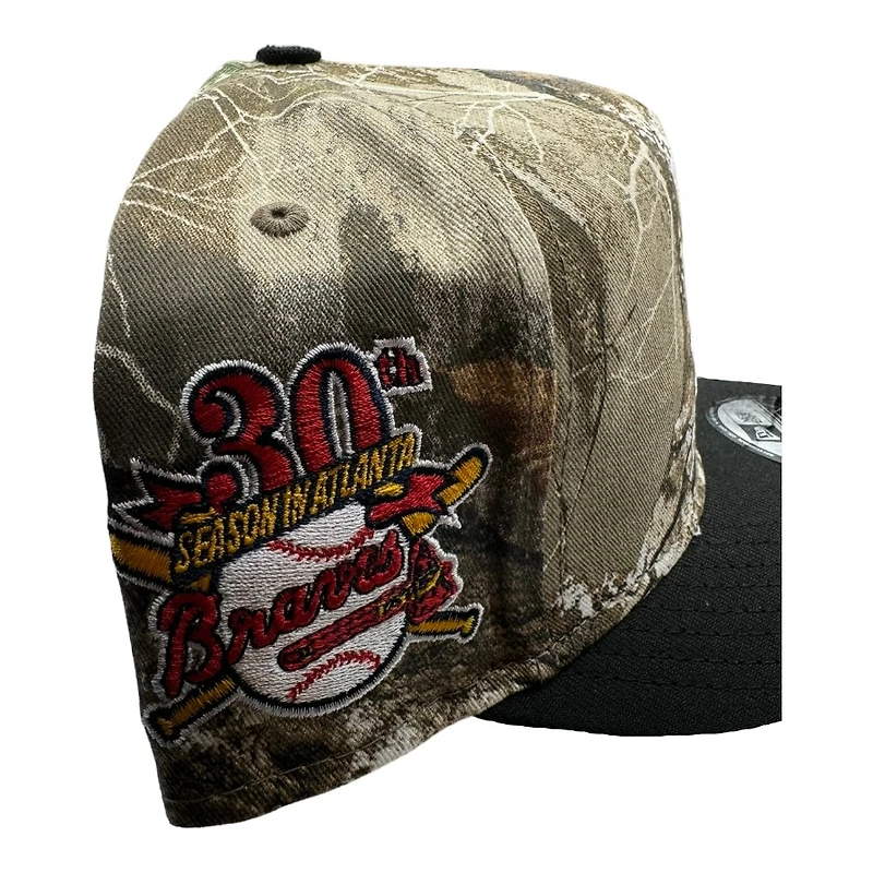 Atlanta Braves Realtree and Black 30th Season Patch New Era A-Frame Snapback Hat