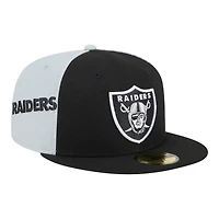 Las Vegas Raiders Black Game Day Sideswipe New Era 59FIFTY Fitted Hat