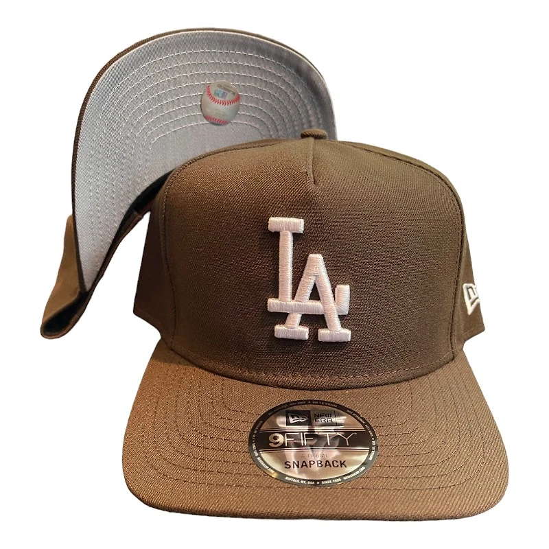 Los Angeles Dodgers Brown New Era A-Frame Snapback Hat