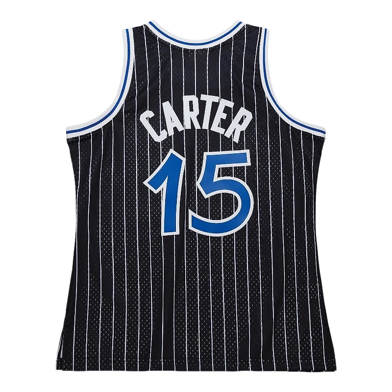 Orlando Magic Vince Carter Mitchell & Ness 2009-10 Hardwood Classics Swingman Player Black Pinstripe Jersey