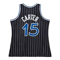 Orlando Magic Vince Carter Mitchell & Ness 2009-10 Hardwood Classics Swingman Player Black Pinstripe Jersey