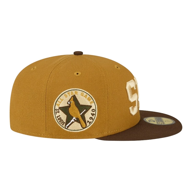 St Louis Cardinals Brown Old Gold 1940 ASG Patch Dark Green UV New Era 59FIFTY Fitted Hat