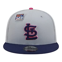 St. Louis Cardinals Gray and Navy Raspberry Big League Chew New Era 9FIFTY Snapback Hat