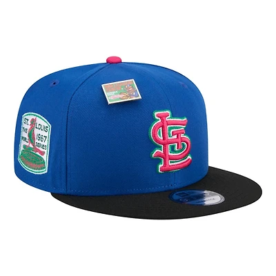St. Louis Cardinals Blue and Black Watermelon Big League Chew New Era 9FIFTY Snapback Hat