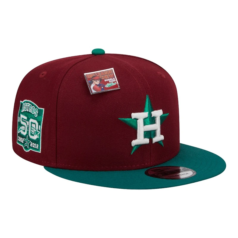 Houston Astros Maroon and Green Strawberry Big League Chew New Era 9FIFTY Snapback Hat
