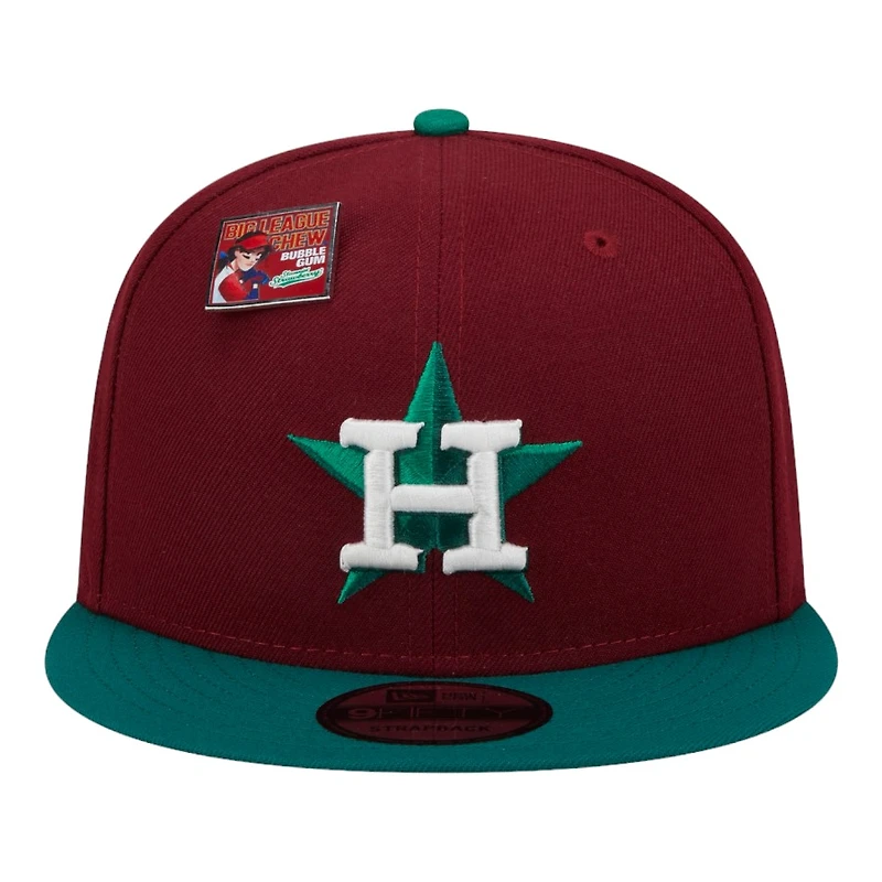 Houston Astros Maroon and Green Strawberry Big League Chew New Era 9FIFTY Snapback Hat