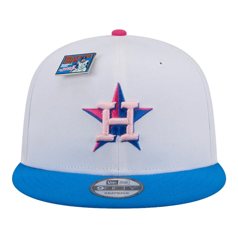 Houston Astros White and Blue Cotton Candy Big League Chew New Era 9FIFTY Snapback Hat