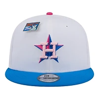 Houston Astros White and Blue Cotton Candy Big League Chew New Era 9FIFTY Snapback Hat