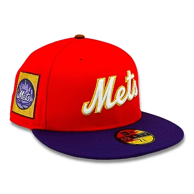 New York Mets Red Purple Two Tone 25th Anni Patch Green UV Era 59FIFTY Fitted Hat