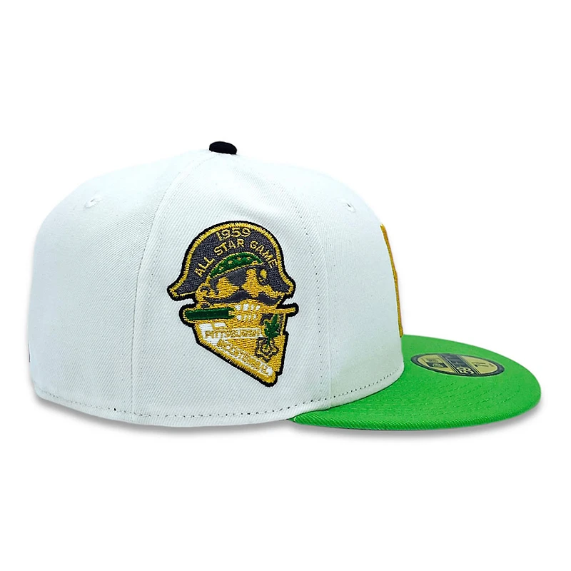 Pittsburgh Pirates White Green Two Tone 1959 ASG Patch UV New Era 59FIFTY Fitted Hat