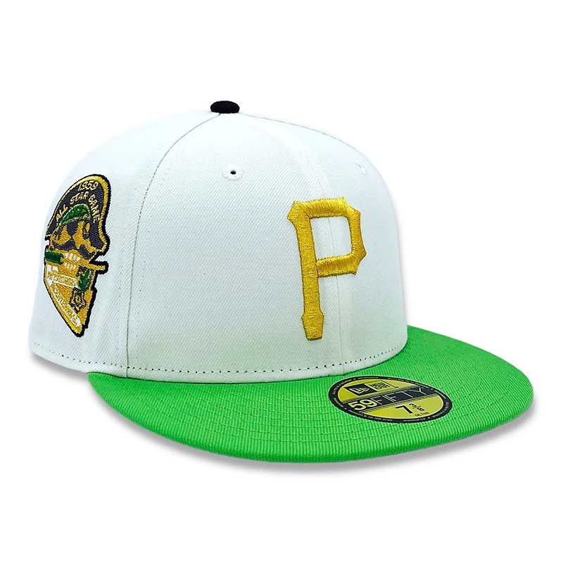 Pittsburgh Pirates White Green Two Tone 1959 ASG Patch UV New Era 59FIFTY Fitted Hat