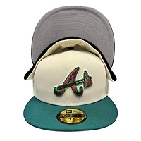 Atlanta Braves Chrome and Green Side Batty Gray UV New Era 59FIFTY Fitted Hat