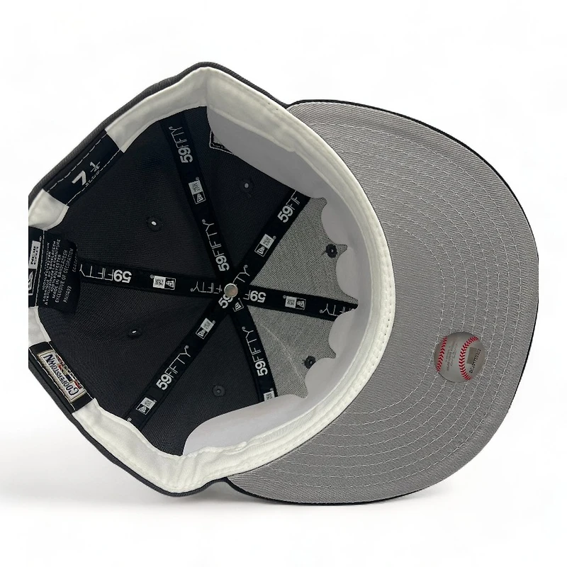 San Francisco Giants Graphite and Black Kat Alcatraz 2007 All Star Game Patch Gray UV New Era 59Fifty Fitted Hat