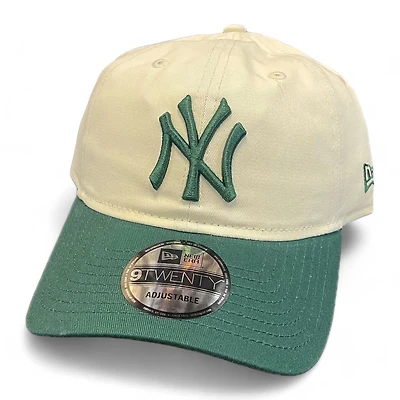 New York Yankees Tan and Green Basic Core Classic New Era 9TWENTY Adjustable Hat