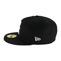 Texas Rangers Black and White City Connect Logo Gray UV 59FIFTY Fitted Hat