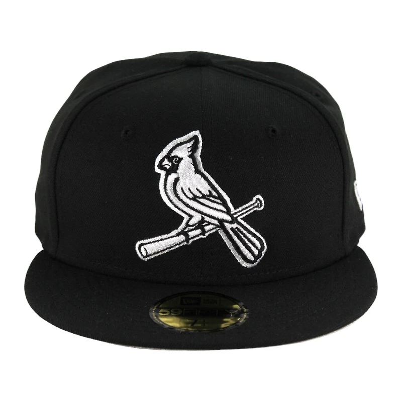 St. Louis Cardinals Black and White Bird Logo Gray UV 59FIFTY Fitted Hat