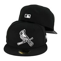 St. Louis Cardinals Black and White Bird Logo Gray UV 59FIFTY Fitted Hat