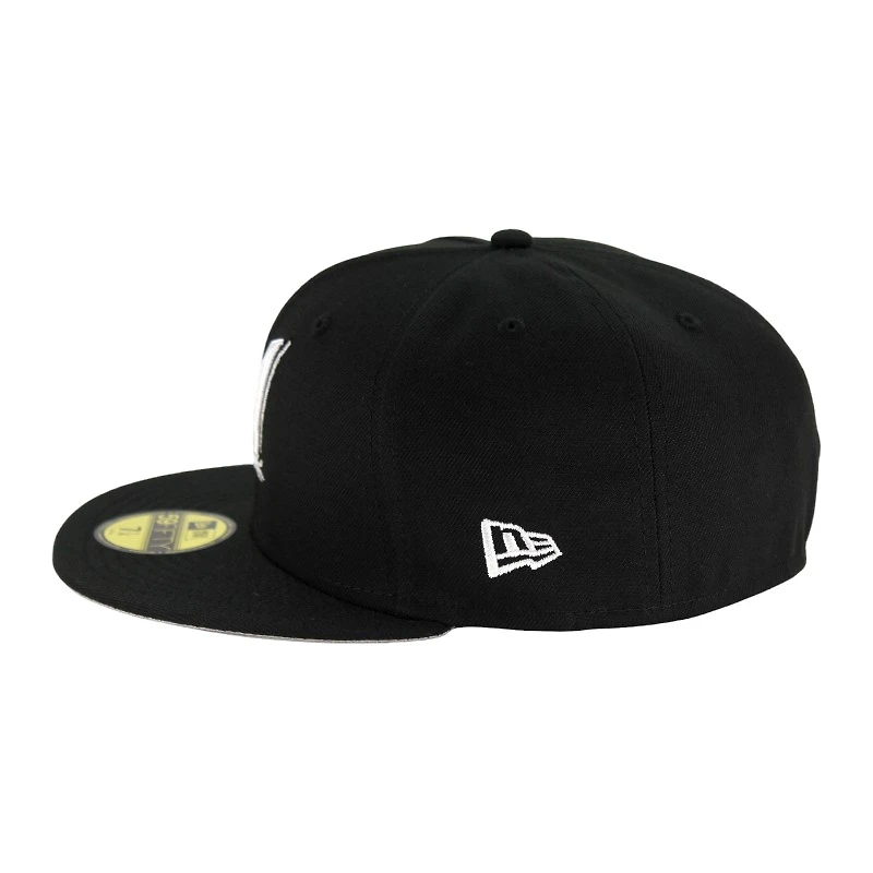 Milwaukee Brewers Black and White Gray UV 59FIFTY Fitted Hat