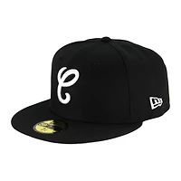 Chicago White Sox Black and Cursive C Logo Gray UV 59FIFTY Fitted Hat