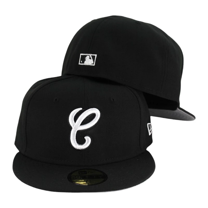 Chicago White Sox Black and Cursive C Logo Gray UV 59FIFTY Fitted Hat