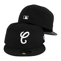 Chicago White Sox Black and Cursive C Logo Gray UV 59FIFTY Fitted Hat