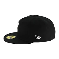 Chicago White Sox Black and Cursive C Logo Gray UV 59FIFTY Fitted Hat