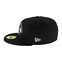 Atlanta Braves Black and White Tomahawk Logo Gray UV 59FIFTY Fitted Hat